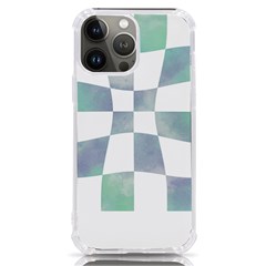 Checkerboard T- Shirt Psychedelic Watercolor Check Aqua T- Shirt Iphone 13 Pro Max Tpu Uv Print Case by EnriqueJohnson