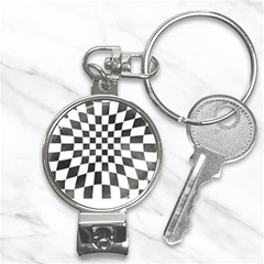 Checkerboard T- Shirt Watercolor Psychedelic Checkerboard T- Shirt Nail Clippers Key Chain by EnriqueJohnson