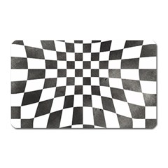 Checkerboard T- Shirt Watercolor Psychedelic Checkerboard T- Shirt Magnet (rectangular) by EnriqueJohnson