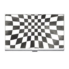 Checkerboard T- Shirt Watercolor Psychedelic Checkerboard T- Shirt Business Card Holder by EnriqueJohnson