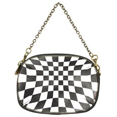 Checkerboard T- Shirt Watercolor Psychedelic Checkerboard T- Shirt Chain Purse (one Side) by EnriqueJohnson