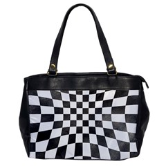 Checkerboard T- Shirt Watercolor Psychedelic Checkerboard T- Shirt Oversize Office Handbag by EnriqueJohnson