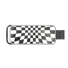 Checkerboard T- Shirt Watercolor Psychedelic Checkerboard T- Shirt Portable Usb Flash (one Side) by EnriqueJohnson