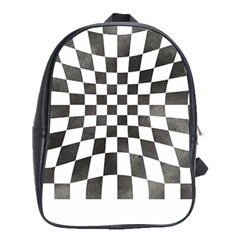 Checkerboard T- Shirt Watercolor Psychedelic Checkerboard T- Shirt School Bag (xl) by EnriqueJohnson