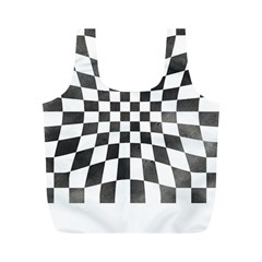 Checkerboard T- Shirt Watercolor Psychedelic Checkerboard T- Shirt Full Print Recycle Bag (m) by EnriqueJohnson