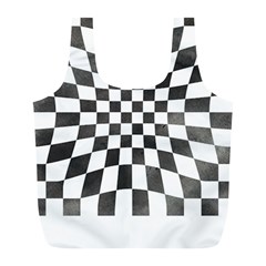 Checkerboard T- Shirt Watercolor Psychedelic Checkerboard T- Shirt Full Print Recycle Bag (l) by EnriqueJohnson