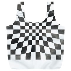 Checkerboard T- Shirt Watercolor Psychedelic Checkerboard T- Shirt Full Print Recycle Bag (xxxl) by EnriqueJohnson