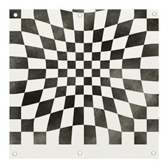 Checkerboard T- Shirt Watercolor Psychedelic Checkerboard T- Shirt Banner And Sign 3  X 3  by EnriqueJohnson