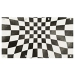 Checkerboard T- Shirt Watercolor Psychedelic Checkerboard T- Shirt Banner and Sign 7  x 4  Front