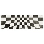 Checkerboard T- Shirt Watercolor Psychedelic Checkerboard T- Shirt Banner and Sign 9  x 3  Front