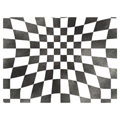 Checkerboard T- Shirt Watercolor Psychedelic Checkerboard T- Shirt Premium Plush Fleece Blanket (extra Small) by EnriqueJohnson