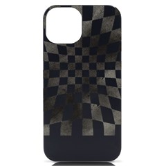 Checkerboard T- Shirt Watercolor Psychedelic Checkerboard T- Shirt Iphone 14 Black Uv Print Case by EnriqueJohnson