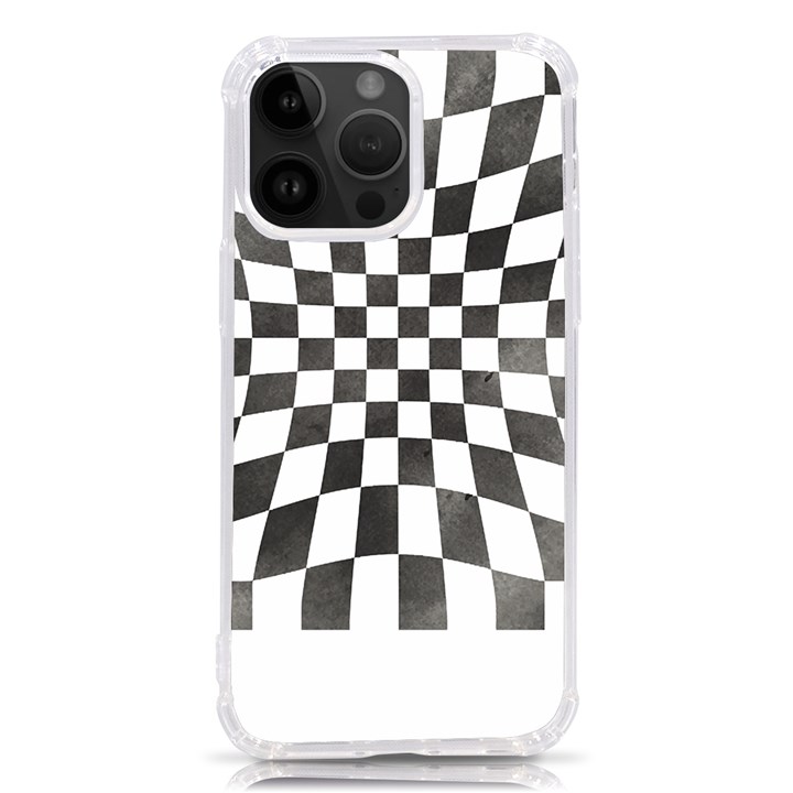 Checkerboard T- Shirt Watercolor Psychedelic Checkerboard T- Shirt iPhone 14 Pro Max TPU UV Print Case