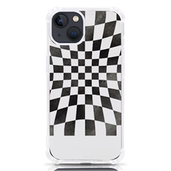 Checkerboard T- Shirt Watercolor Psychedelic Checkerboard T- Shirt Iphone 13 Tpu Uv Print Case by EnriqueJohnson