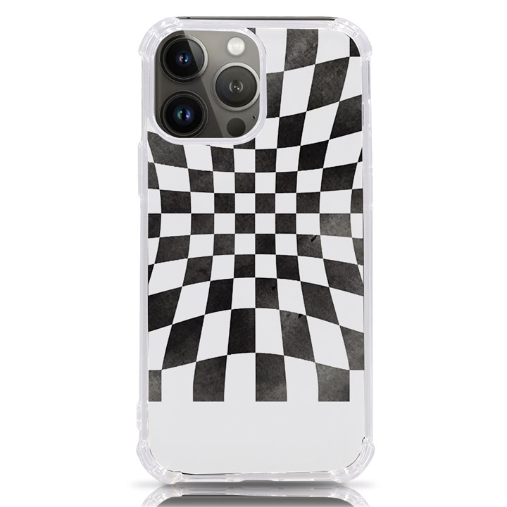 Checkerboard T- Shirt Watercolor Psychedelic Checkerboard T- Shirt iPhone 13 Pro Max TPU UV Print Case