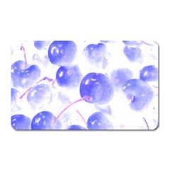 Cherry T- Shirt Blue Purple Cherries Fruit Photograph T- Shirt Magnet (rectangular) by EnriqueJohnson