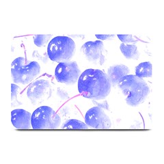 Cherry T- Shirt Blue Purple Cherries Fruit Photograph T- Shirt Plate Mats