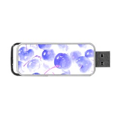 Cherry T- Shirt Blue Purple Cherries Fruit Photograph T- Shirt Portable USB Flash (One Side)