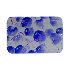 Cherry T- Shirt Blue Purple Cherries Fruit Photograph T- Shirt Open Lid Metal Box (Silver)  