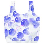 Cherry T- Shirt Blue Purple Cherries Fruit Photograph T- Shirt Full Print Recycle Bag (XXXL) Front