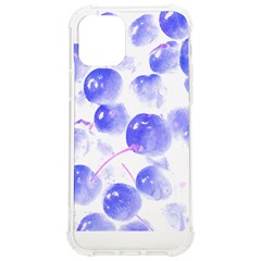 Cherry T- Shirt Blue Purple Cherries Fruit Photograph T- Shirt Iphone 12/12 Pro Tpu Uv Print Case by EnriqueJohnson