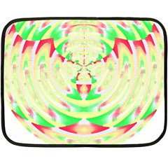 Circle Design T- Shirt Abstract Red Green Yellow Ornamental Circle Design T- Shirt Two Sides Fleece Blanket (mini) by EnriqueJohnson