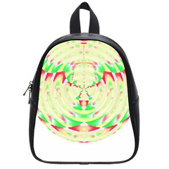 Circle Design T- Shirt Abstract Red Green Yellow Ornamental Circle Design T- Shirt School Bag (small) by EnriqueJohnson