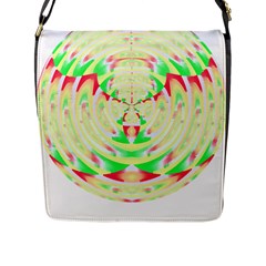 Circle Design T- Shirt Abstract Red Green Yellow Ornamental Circle Design T- Shirt Flap Closure Messenger Bag (l) by EnriqueJohnson