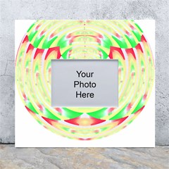 Circle Design T- Shirt Abstract Red Green Yellow Ornamental Circle Design T- Shirt White Wall Photo Frame 5  X 7  by EnriqueJohnson