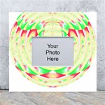 Circle Design T- Shirt Abstract Red Green Yellow Ornamental Circle Design T- Shirt White Wall Photo Frame 5  x 7  Front