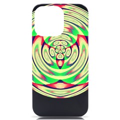 Circle Design T- Shirt Abstract Red Green Yellow Ornamental Circle Design T- Shirt Iphone 14 Pro Max Black Uv Print Case by EnriqueJohnson