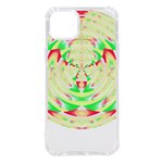 Circle Design T- Shirt Abstract Red Green Yellow Ornamental Circle Design T- Shirt iPhone 14 Plus TPU UV Print Case Front