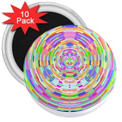 Circle T- Shirt Colourful Abstract Circle Design T- Shirt 3  Magnets (10 Pack)  by EnriqueJohnson