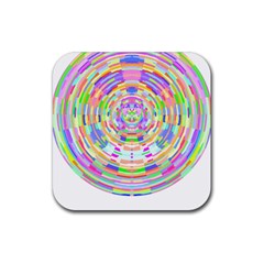 Circle T- Shirt Colourful Abstract Circle Design T- Shirt Rubber Coaster (square) by EnriqueJohnson