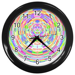 Circle T- Shirt Colourful Abstract Circle Design T- Shirt Wall Clock (black) by EnriqueJohnson