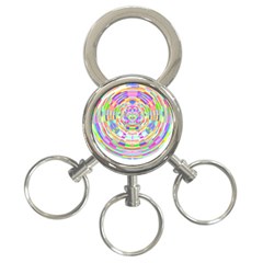 Circle T- Shirt Colourful Abstract Circle Design T- Shirt 3-ring Key Chain by EnriqueJohnson