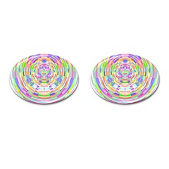 Circle T- Shirt Colourful Abstract Circle Design T- Shirt Cufflinks (oval) by EnriqueJohnson