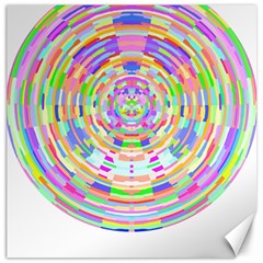 Circle T- Shirt Colourful Abstract Circle Design T- Shirt Canvas 16  X 16  by EnriqueJohnson