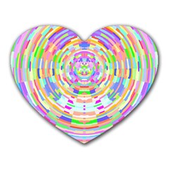 Circle T- Shirt Colourful Abstract Circle Design T- Shirt Heart Mousepad