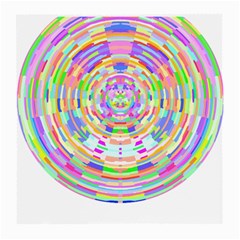 Circle T- Shirt Colourful Abstract Circle Design T- Shirt Medium Glasses Cloth (2 Sides) by EnriqueJohnson