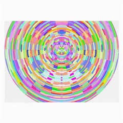 Circle T- Shirt Colourful Abstract Circle Design T- Shirt Large Glasses Cloth (2 Sides) by EnriqueJohnson