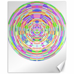 Circle T- Shirt Colourful Abstract Circle Design T- Shirt Canvas 11  X 14  by EnriqueJohnson