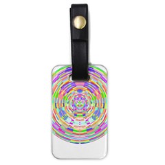 Circle T- Shirt Colourful Abstract Circle Design T- Shirt Luggage Tag (one Side) by EnriqueJohnson