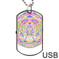 Circle T- Shirt Colourful Abstract Circle Design T- Shirt Dog Tag Usb Flash (one Side) by EnriqueJohnson