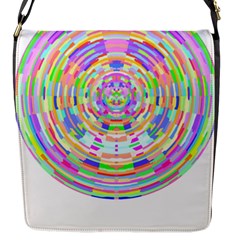 Circle T- Shirt Colourful Abstract Circle Design T- Shirt Flap Closure Messenger Bag (s) by EnriqueJohnson