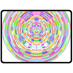 Circle T- Shirt Colourful Abstract Circle Design T- Shirt Two Sides Fleece Blanket (large) by EnriqueJohnson