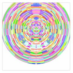 Circle T- Shirt Colourful Abstract Circle Design T- Shirt Square Satin Scarf (36  X 36 ) by EnriqueJohnson