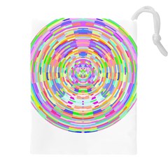 Circle T- Shirt Colourful Abstract Circle Design T- Shirt Drawstring Pouch (4xl) by EnriqueJohnson