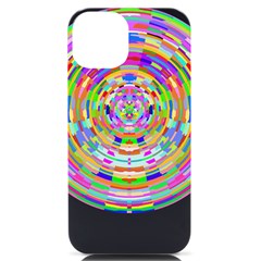 Circle T- Shirt Colourful Abstract Circle Design T- Shirt Iphone 14 Black Uv Print Case by EnriqueJohnson