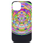 Circle T- Shirt Colourful Abstract Circle Design T- Shirt iPhone 14 Plus Black UV Print Case Front